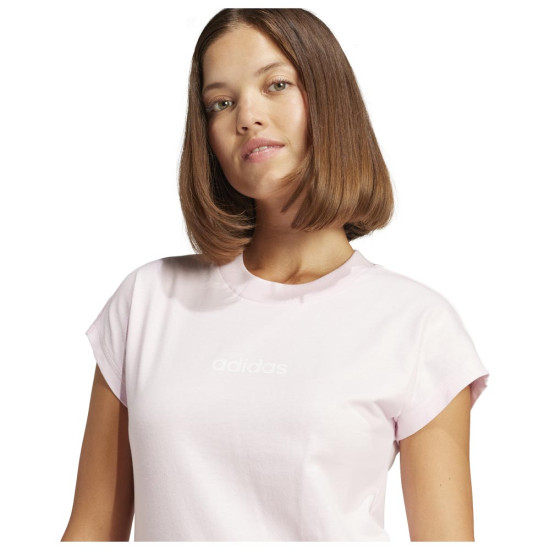 Adidas Γυναικεία κοντομάνικη μπλούζα Essentials Linear Single Jersey Tee